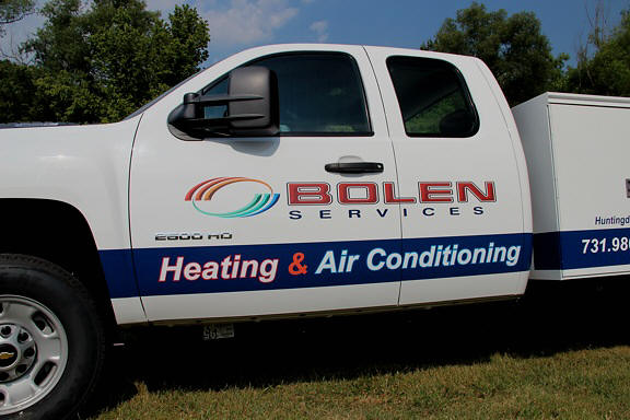 Bolen Services truck lettering by Elliott Design